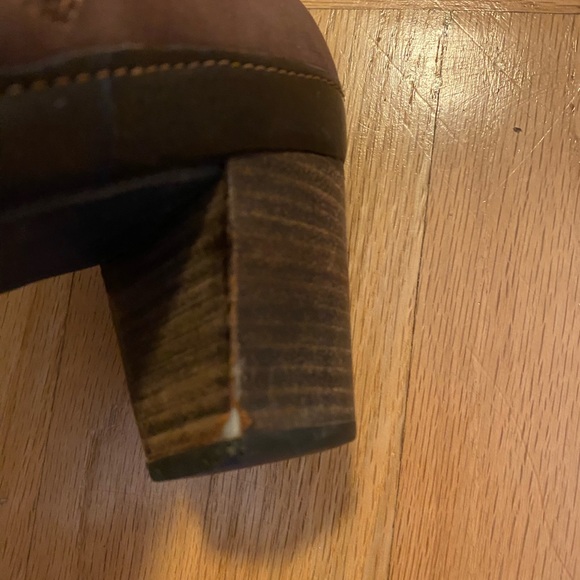 Clarks rich brown nubuck suede lined knee high boots - Picture 4 of 10